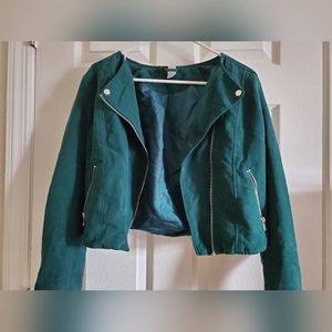 Suede emerald jacket